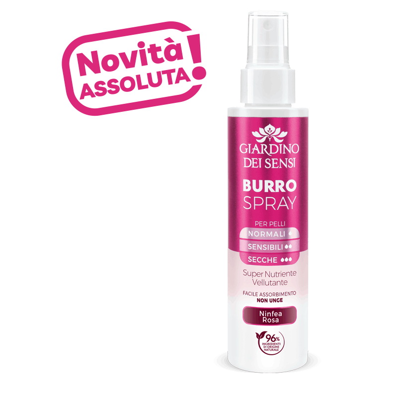 Giardino dei sensi burro spray ninfea rosa
